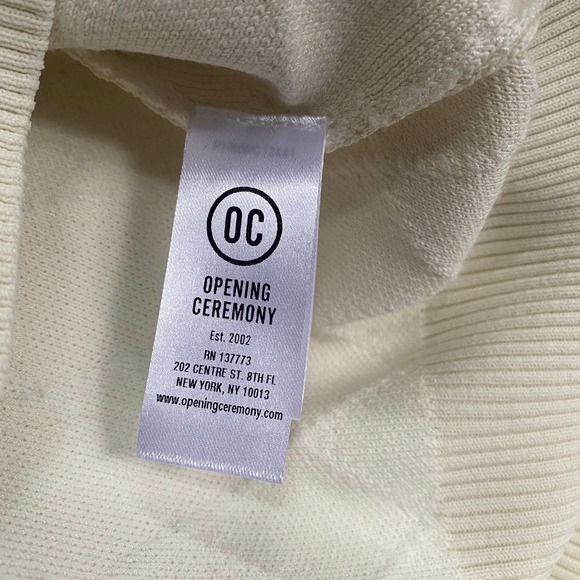 Opening Ceremony Pattern Flare Cuffs Ivory Sweater - Picture 11 of 15